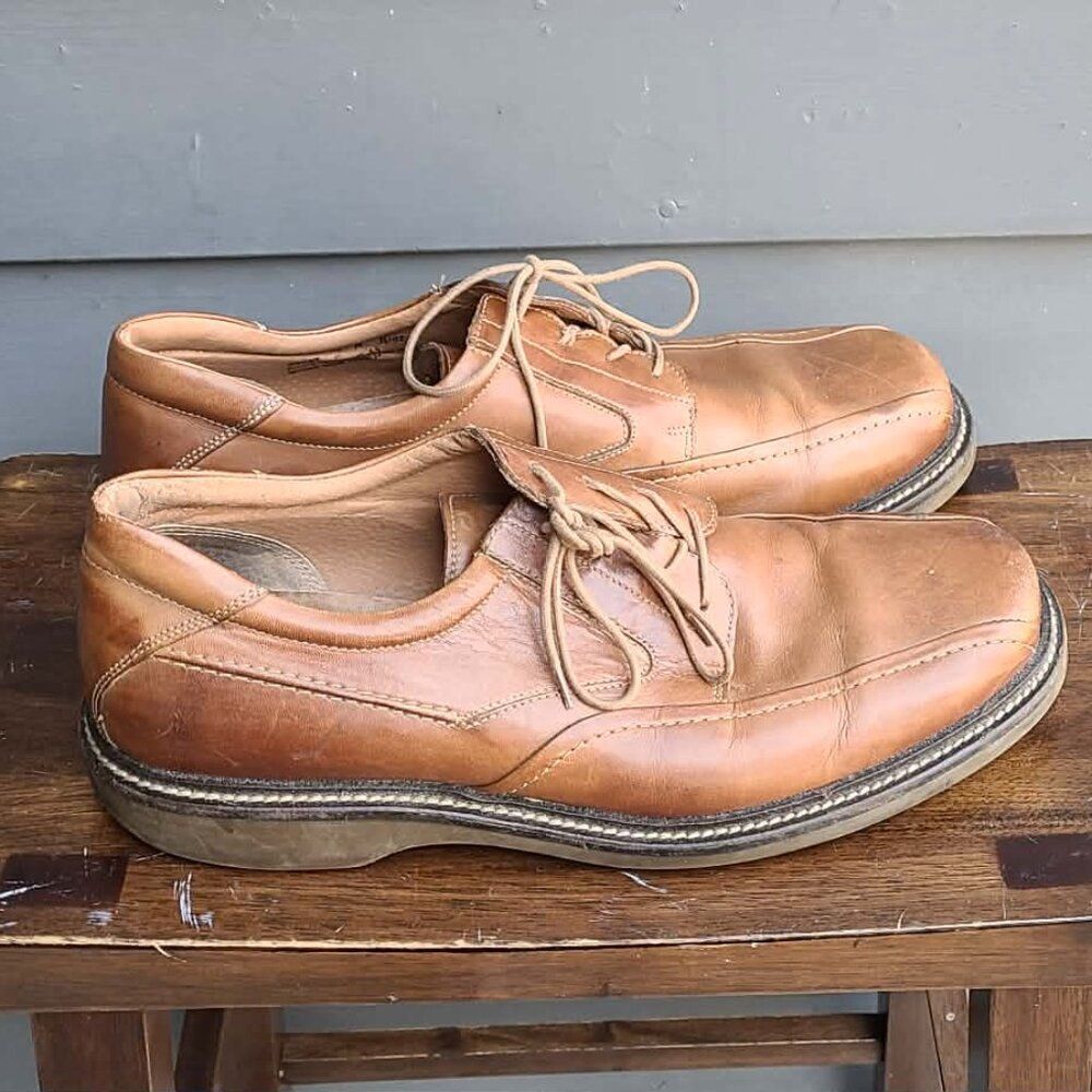 Bostonian Men's Leather Lace Up Almond Toe Dress Shoe 12 M